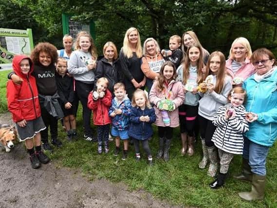 Families are enjoying hunting for a trail of painted rocks through Borsdane Wood, Hindley, an idea devised by Becca Shaw and son Bowen, five