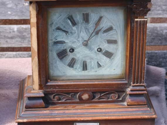 The clock which is now in the possession of Katrina Thomas, from Chepstow