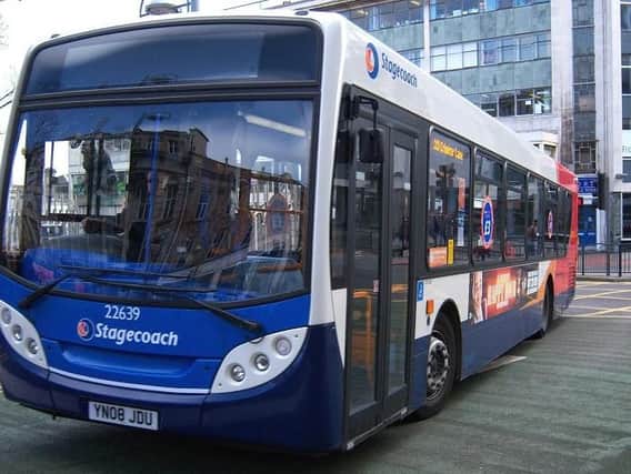A stagecoach bus like the one that was damaged