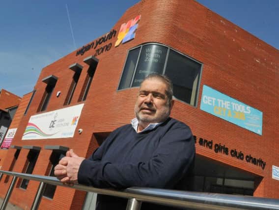 Bernard Edmunds outside his beloved Wigan Youth Zone