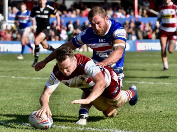 Liam Marshall scores against Wakefield