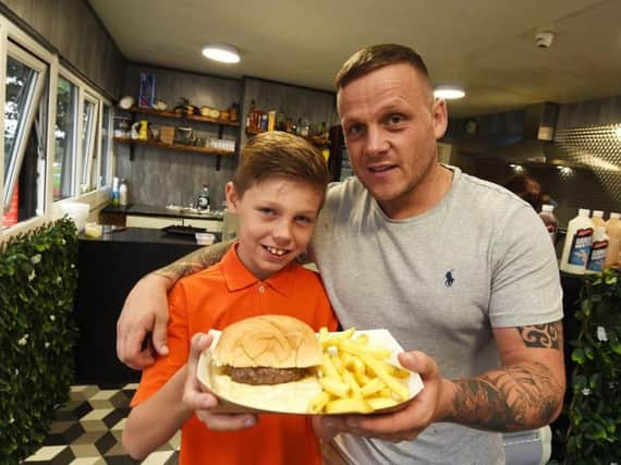 Gaz Williamson and son Cameron, nine, the inspiration for a new street food cafe, El Campeon