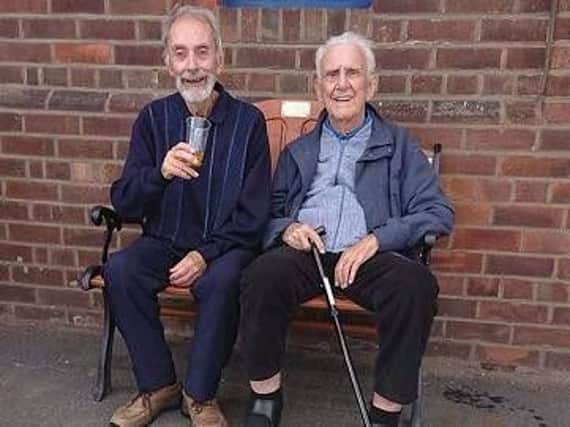 Ian Hamilton and fellow Montrose Hall Care Home resident Jimmy Houghton