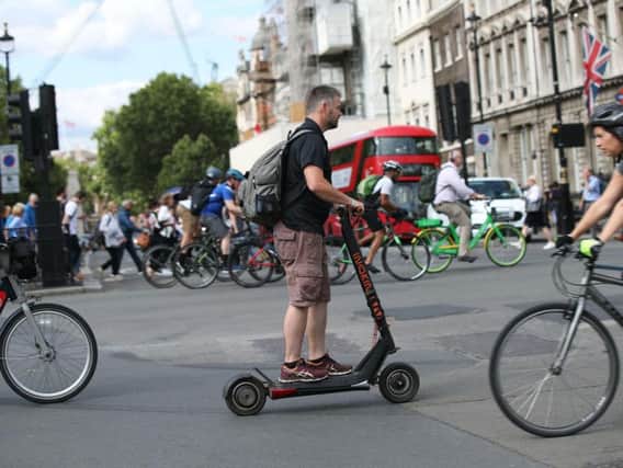 Electric scooters are banned from UK roads and pavements