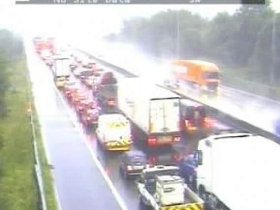 There is heavy congestion on the M6 southbound after an accident near Wigan this morning (September 11)