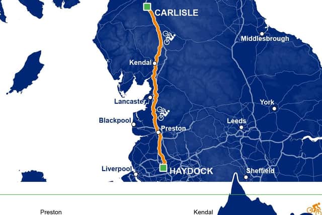 The Deloitte Ride Across Britain route