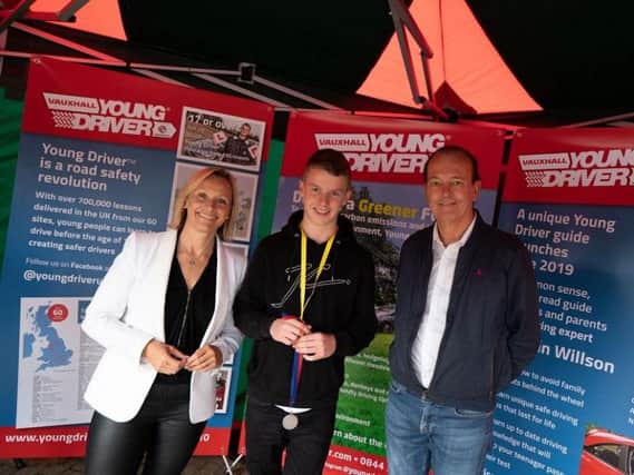 The event was hosted by TV presenters and motoring experts Vicki Butler-Henderson and Quentin Willson (pictured with Jack)