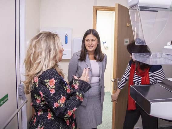 Wigan MP Lisa Nandy tours the new units with staff