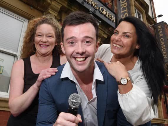 Bar manager Donna Mann-Cairns, BG entertainer Simon Humphreys and owner Nancy Reid, get ready to host Britains Got Talent auditions on September 22 at The Bowling Green pub