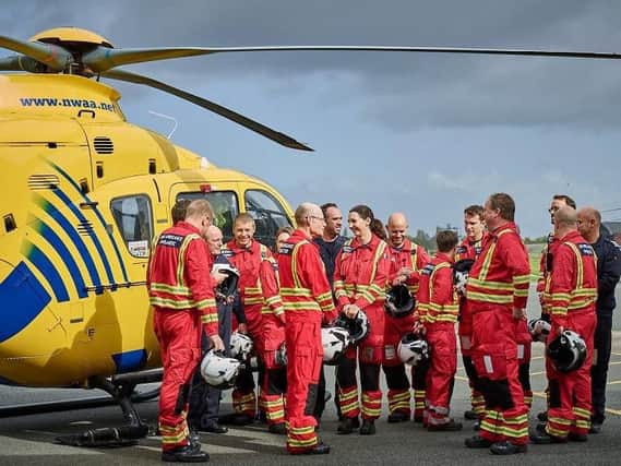 Some of the North West air ambulance team