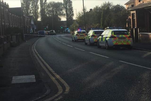 Police at the scene in Bickershaw Lane