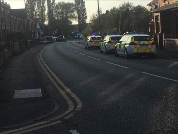 Police at the scene in Bickershaw Lane