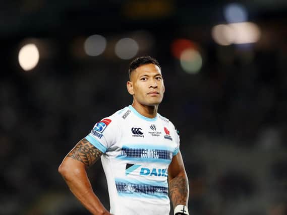 Israel Folau is locked in a legal dispute with the Australian RU authorities