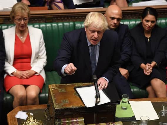 PM Boris Johnson in the House of Commons this evening
