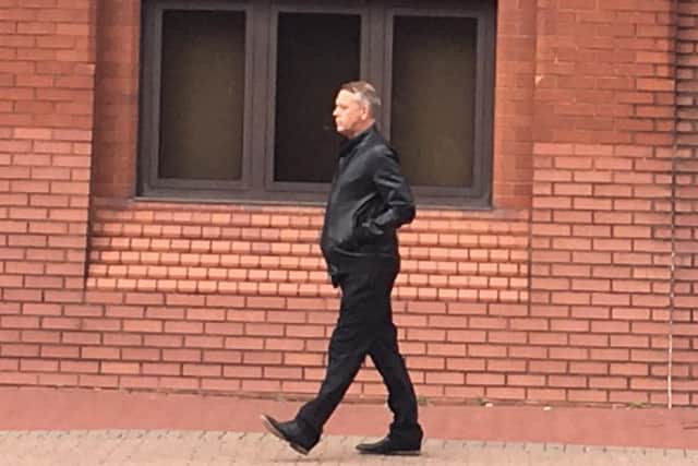 Trevor Smith leaving Wigan and Leigh Magistrates' Court after Thursday's hearing