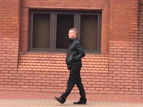 Trevor Smith leaving Wigan and Leigh Magistrates' Court after Thursday's hearing