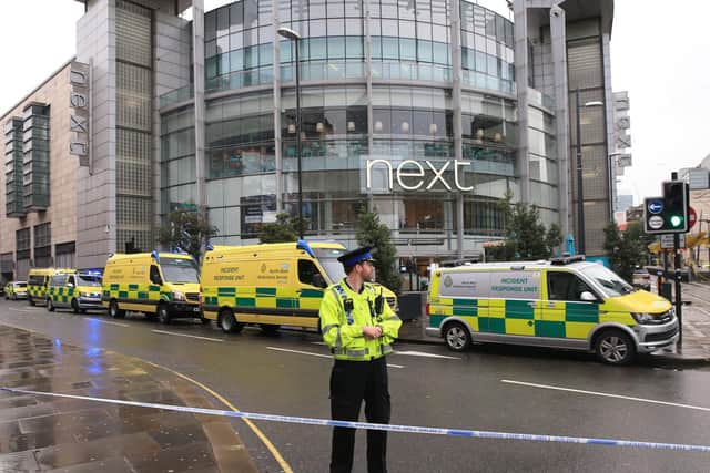 Counter-terrorism police have sealed off the Arndale. Photo: PA