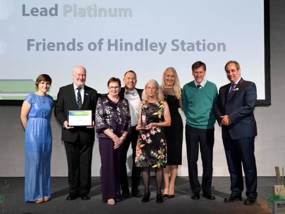 The Friends of Hindley Station with their award