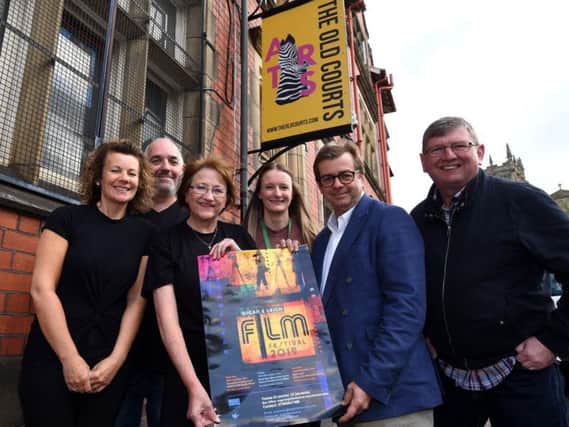 From left: Old Courts Jill Challinor, Rob Tongeman and Elizabeth Costello from the film society, Sarah Brandon and Adrian Hall from Alra and Paul Costello