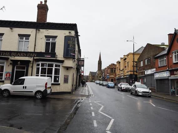The victim was found near the Bear's Paw pub in Hindley
