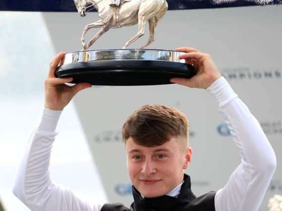 Cieren Fallon with his award