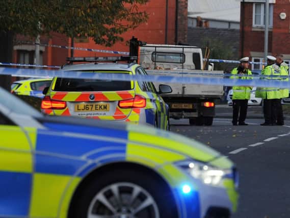 Police at the scene of the RTC in Scholefield Lane