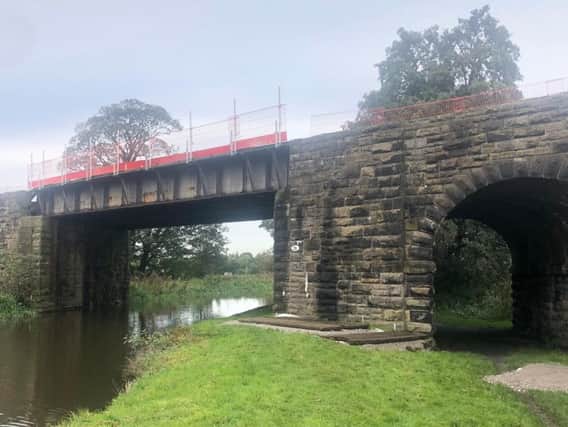 The railway bridge over the Leeds-Liverpool canal at Burscough is to be repaired, leading to the rail line between Wigan and Southport to be closed for five days. Picture courtesy of Network Rail