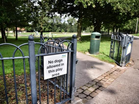 Mesnes Park in Wigan town centre