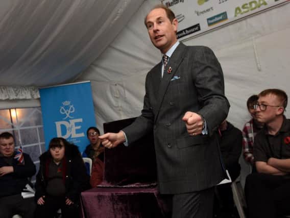 HRH Prince Edward meets staff and young adults with additional needs at The Hamlet