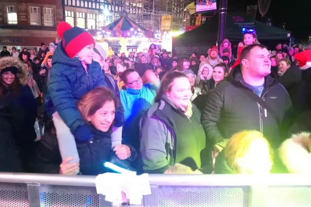 The Wigan Christmas Lights Switch-On in Believe Square. Photo: DAVID HURST