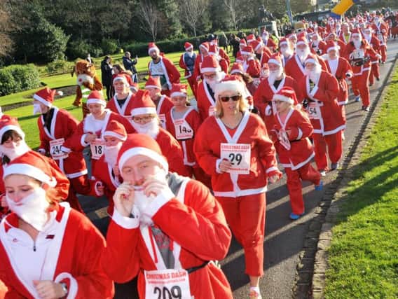 There will be running Santas everywhere with two events on the same day