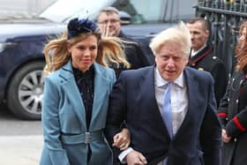 Boris Johnson and fiancee Carrie Symonds