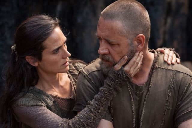 Jennifer Connelly as Naameh and Russell Crowe as Noah