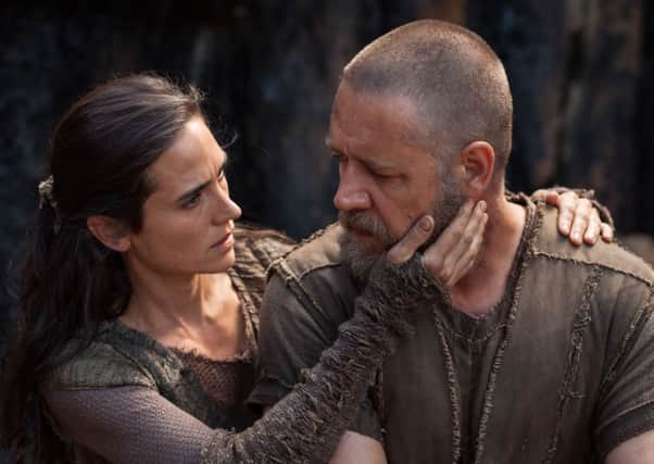 Jennifer Connelly as Naameh and Russell Crowe as Noah