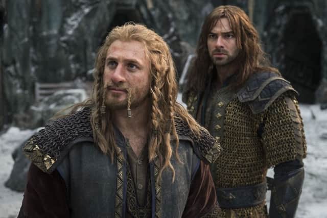 The Hobbit: The Battle Of The Five Armies. Pictured: Dean O'Gorman (left) as Fili and Aidan Turner as Kili