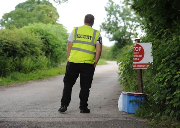 Scene of the suspected outbreak of bird flu at a farm in Goosnargh