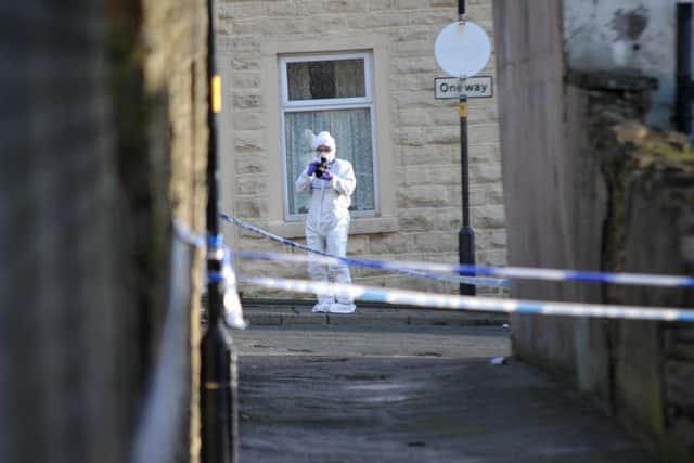 Attempted murder on Maudsley St in Accrington.  CSI investigation.