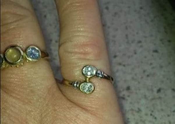 Rings that were stolen from a 53-year-old woman after she was attacked when walking her dogs in Preston