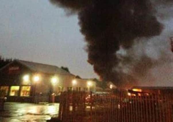 The fire at a factory in Bahama Road in Haydock