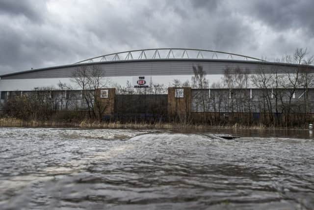 DW Stadium and adjoining car park floods