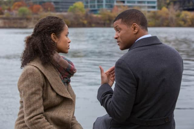 Gugu Mbatha-Raw and Will Smith star in Columbia Pictures' "Concussion."