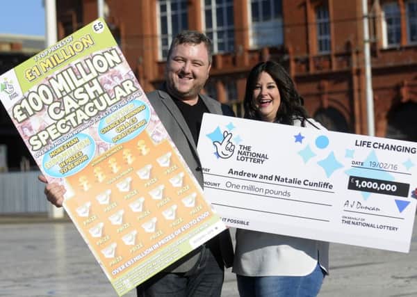Andrew Cunliffe and Natalie Cliff are getting married after winning Â£1m on a scratchcard bought in Hindley