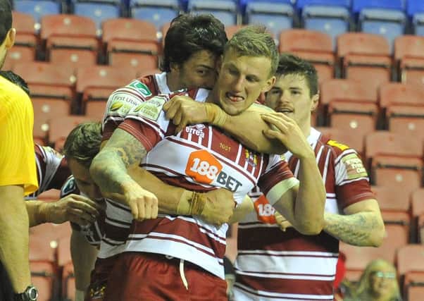 Wigan were grateful for a late Dom Manfredi try