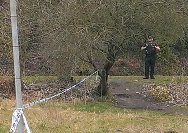 The scene where a woman's body was found