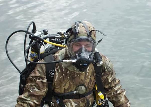 Reece Wilkinson in his scuba diving gear