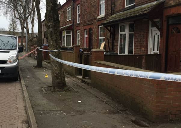 Templeton Road is taped off after the brawl and double stabbing