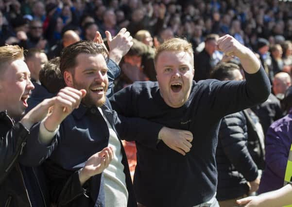 Latics fans enjoying the win at Blackpool