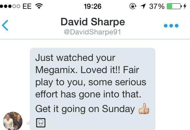 David Sharpe's message to Sean Kennedy