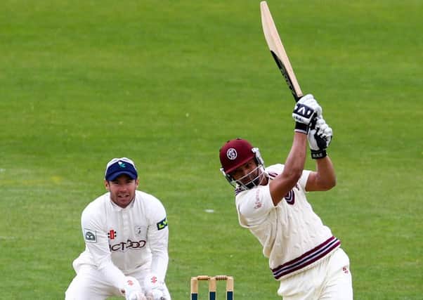 PICTURE BY ALEX WHITEHEAD/SWPIX.COM - Cricket - County Championship - Yorkshire v Somerset, Day 3 - Headingley, Leeds, England - 09/05/13 - Somerset's Alviro Petersen hits out.