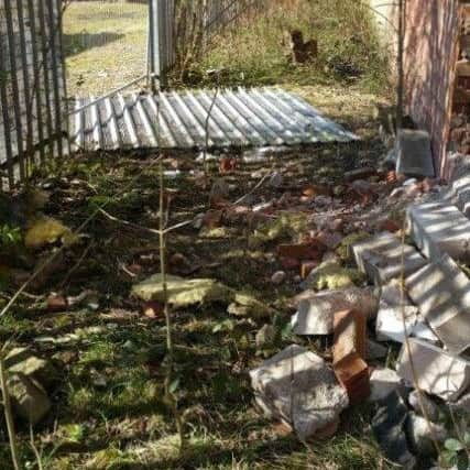 The thieves smashed their way through fences and brick walls